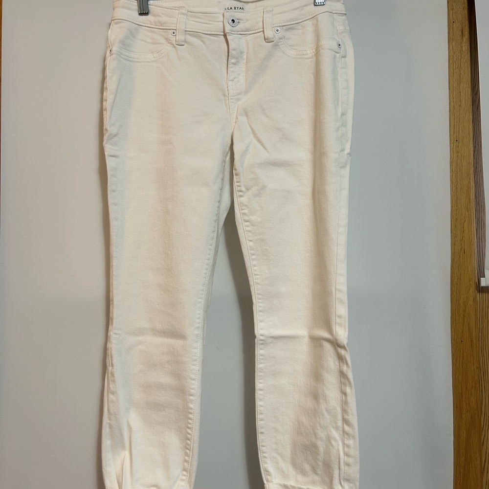 LILA RYAN Cream Ankle Jeans